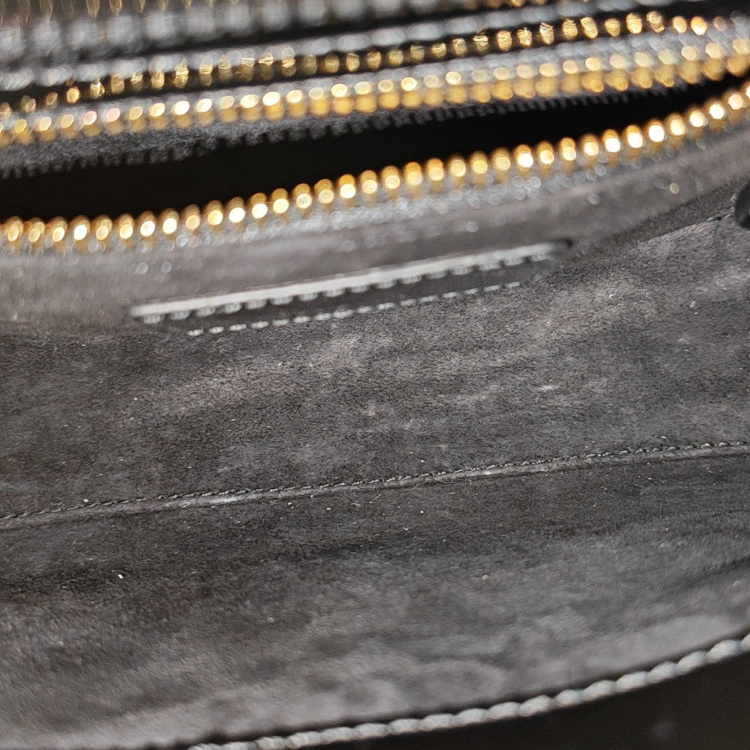 Lady Dior Mini Cannage Patent Leather Black