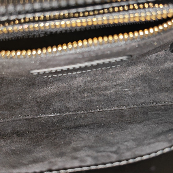 Lady Dior Mini Cannage Patent Leather Black