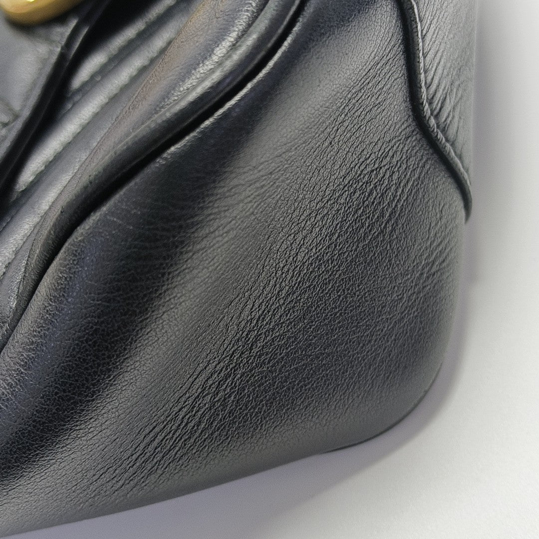 GG Marmont Medium Quilted Calfskin Black