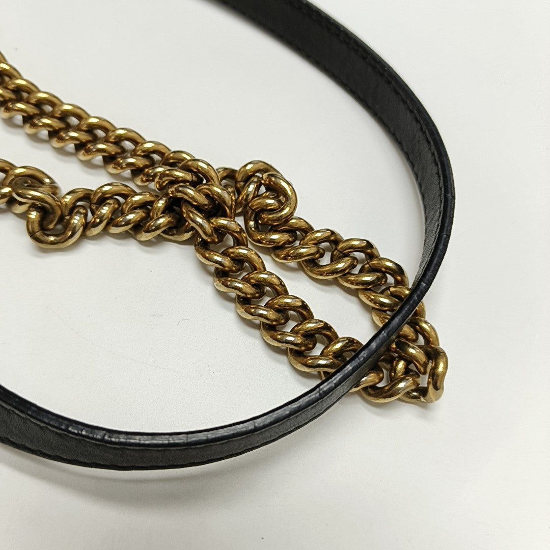 GG Marmont Small Quilted Calfskin Black