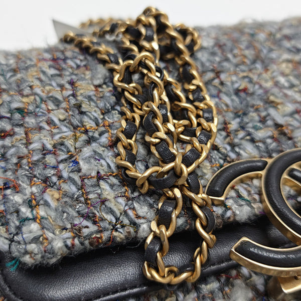 Quilted Wool Shoulder Bag Multicolor