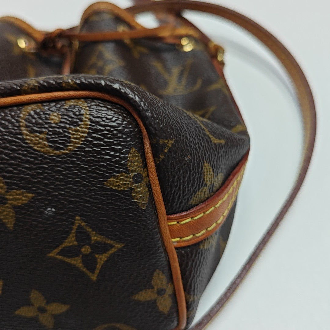 NÉONOÉ Nano Monogram Coated Canvas Brown