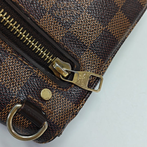 HOXTON Damier Ebene Coated Canvas Brown