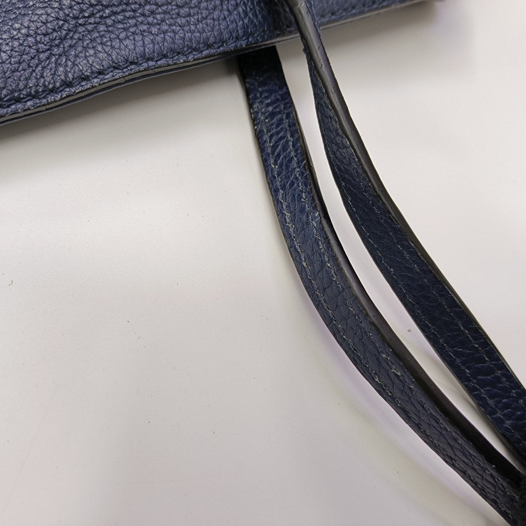 Calfskin Shoulder Bag Blue