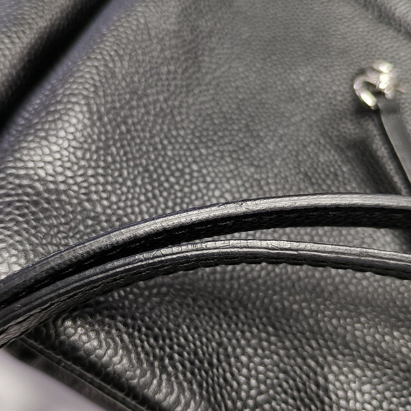 Grained Calfskin Tote Bag Black