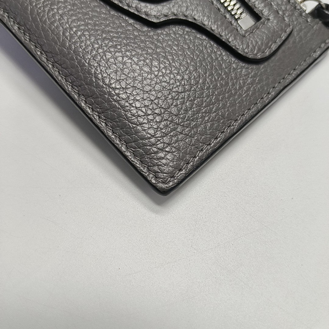 Authenticated pre-owned  Classic City Calfskin Grey Card Holder - Card Holder at Looply