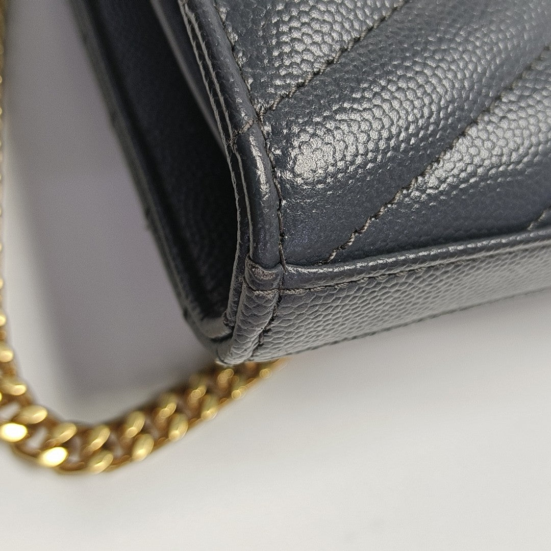 MONOGRAM Medium Chevron Calfskin Gray