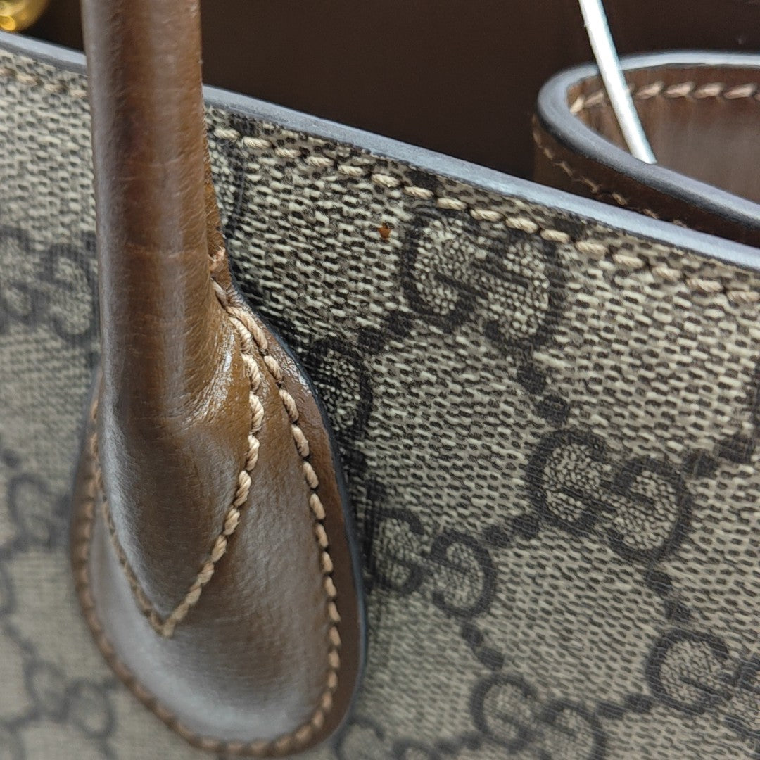 Retro Small Monogram Coated Canvas Brown