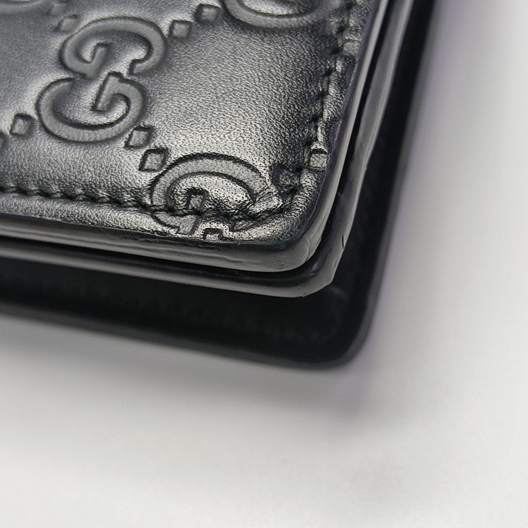 Monogram Calfskin Shoulder Bag Black