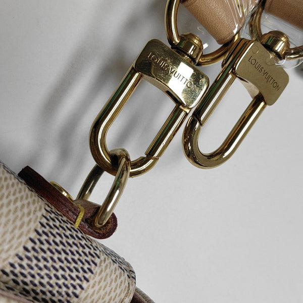 CROISETTE Damier Azur Coated Canvas White