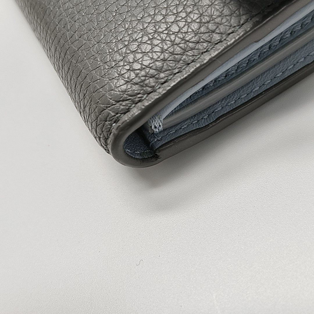 BIKER Calfskin Gray Wallet
