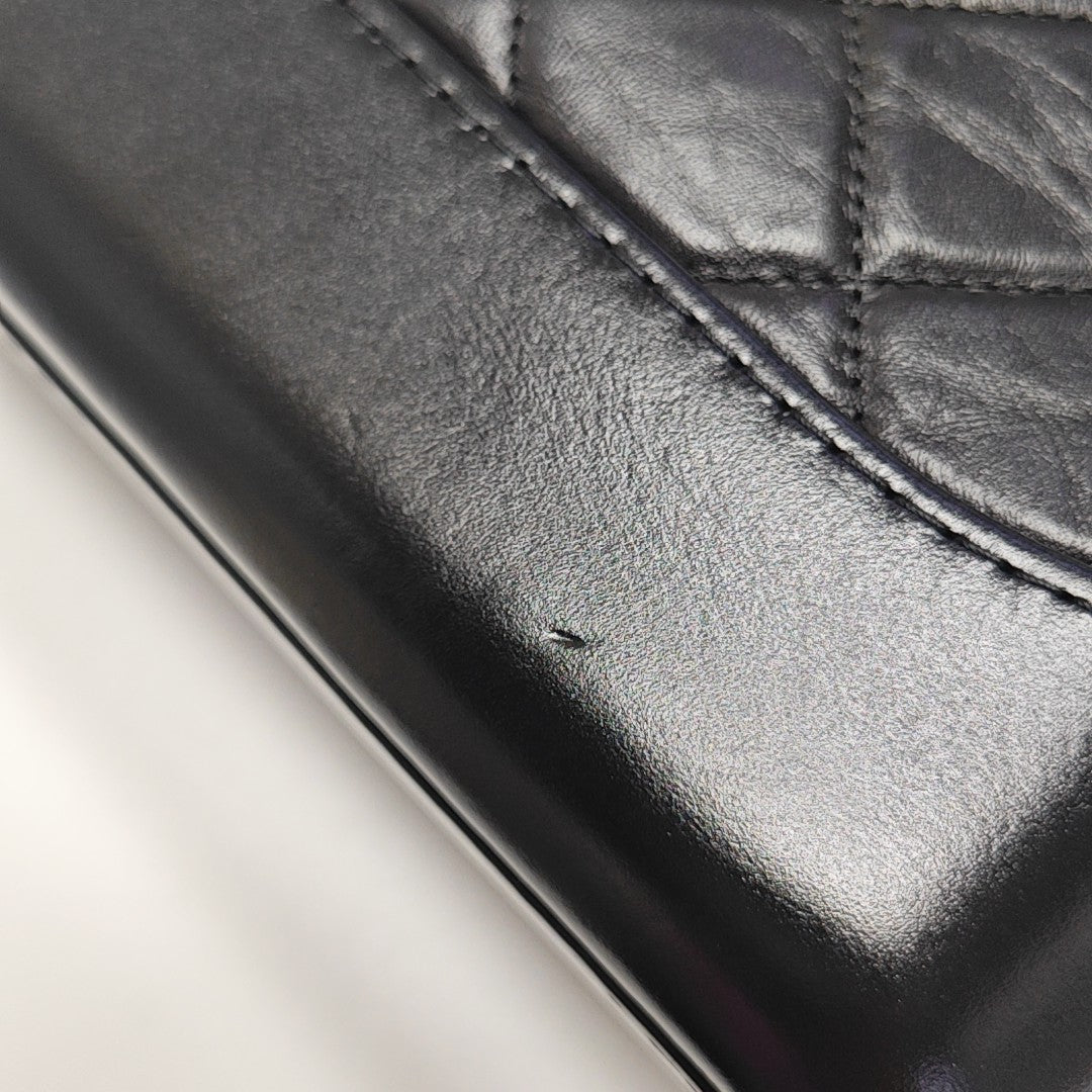 GABRIELLE Small Quilted Calfskin Black