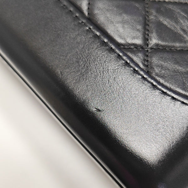 GABRIELLE Small Quilted Calfskin Black