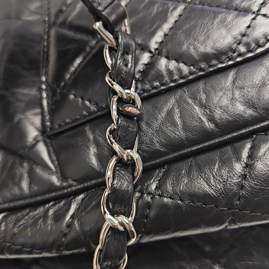 Quilted Calfskin Shoulder Bag Black