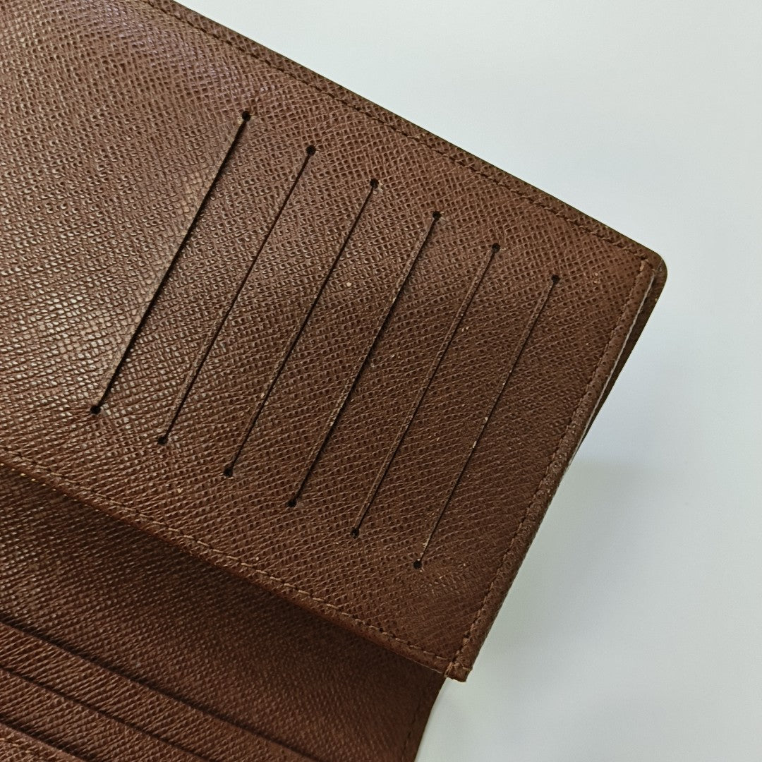 BRAZZA Monogram Coated Canvas Brown Wallet
