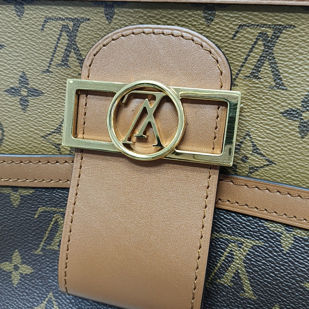 DAUPHINE MM Monogram Coated Canvas Brown