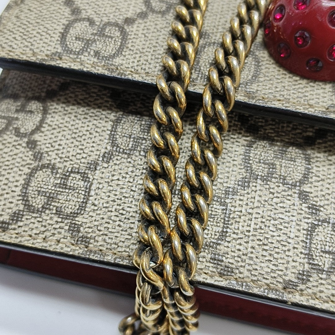 GG Supreme Mini Monogram Coated Canvas Beige