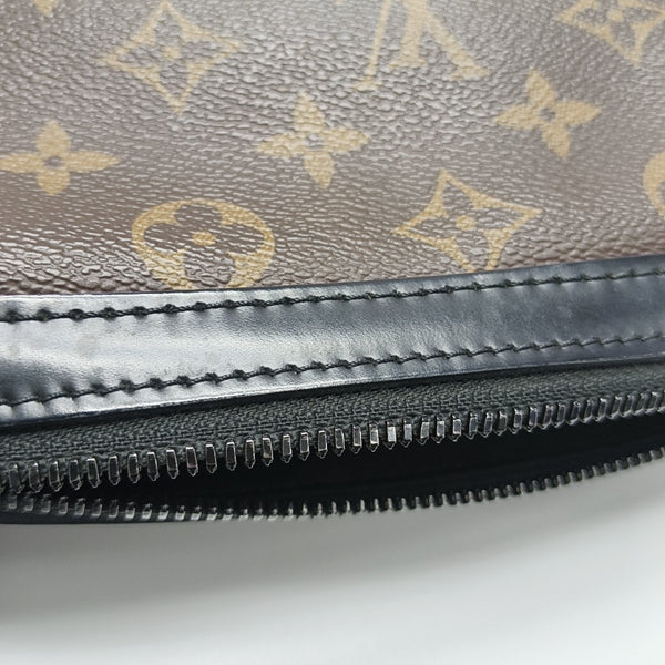 TRIO Monogram Coated Canvas Brown