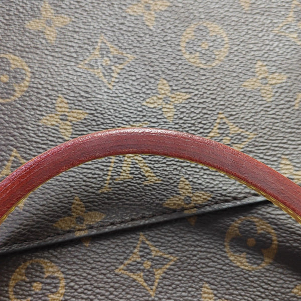 CLUNY MM Monogram Coated Canvas Brown
