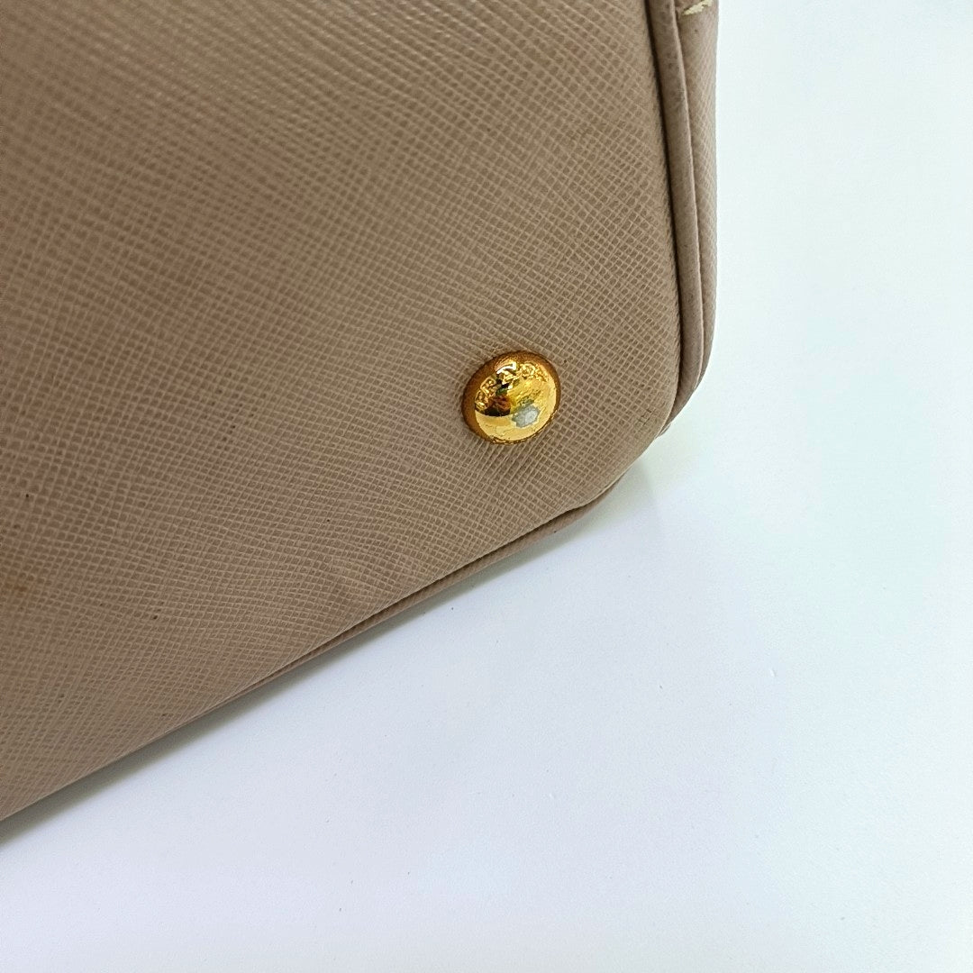 Galleria Large Saffiano Calfskin Beige