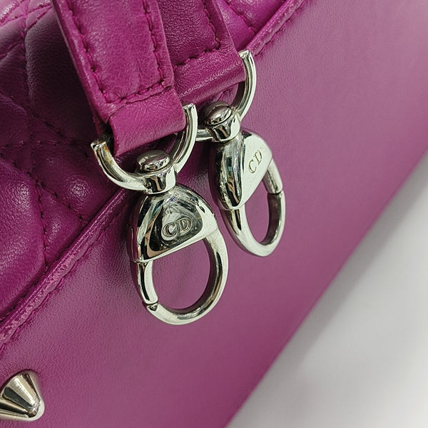 Lady Dior Medium Cannage Lambskin Red