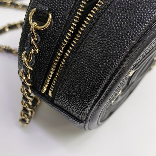 Authenticated pre-owned  FILIGREE Quilted Grained Calfskin Black - Crossbody Bag at Looply