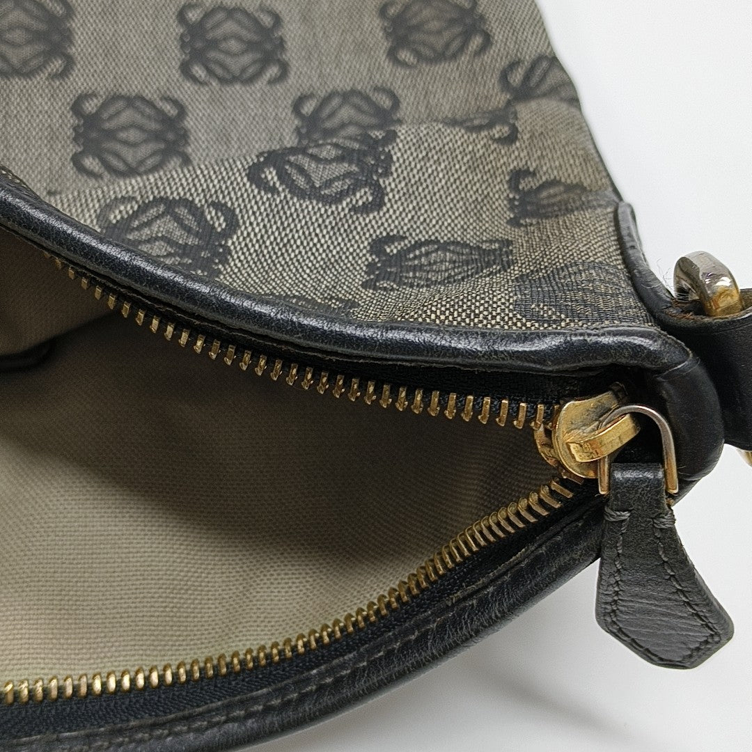 Monogram Coated Canvas Shoulder Bag Gray