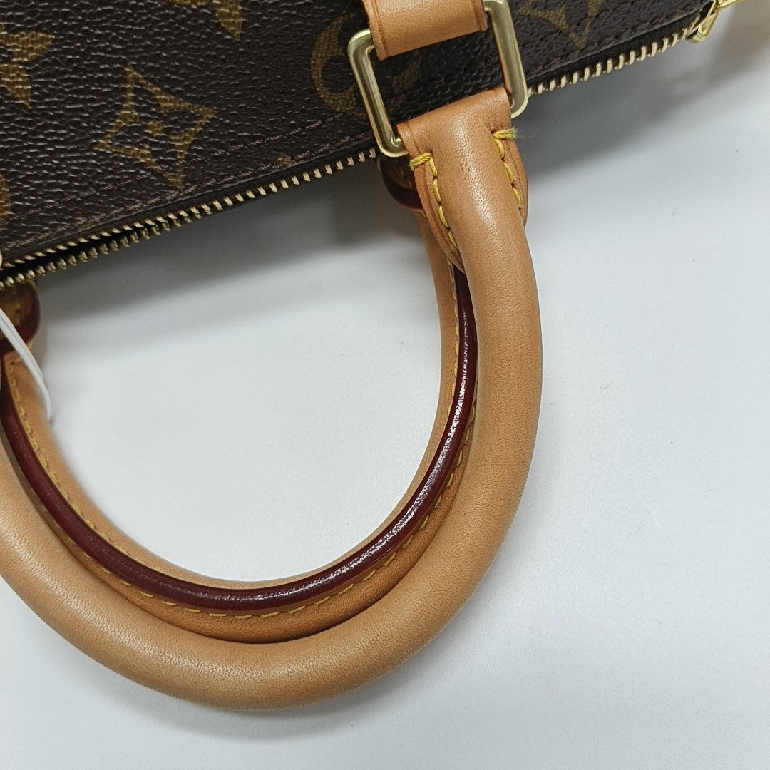 SPEEDY 25 Monogram Coated Canvas Brown
