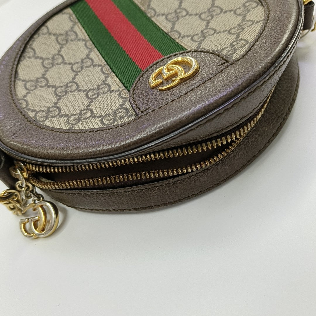 Ophidia Mini Monogram Coated Canvas Beige