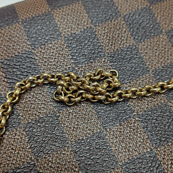 EVA Damier Ebene Coated Canvas Brown