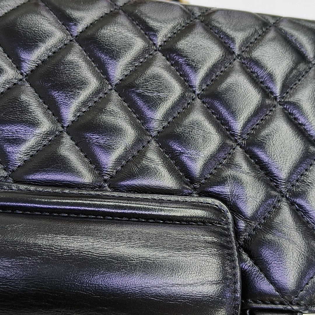 KELLY Mini Quilted Lambskin Black