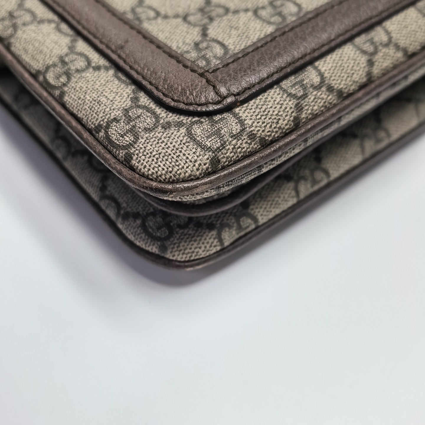 Ophidia Medium Monogram Coated Canvas Beige