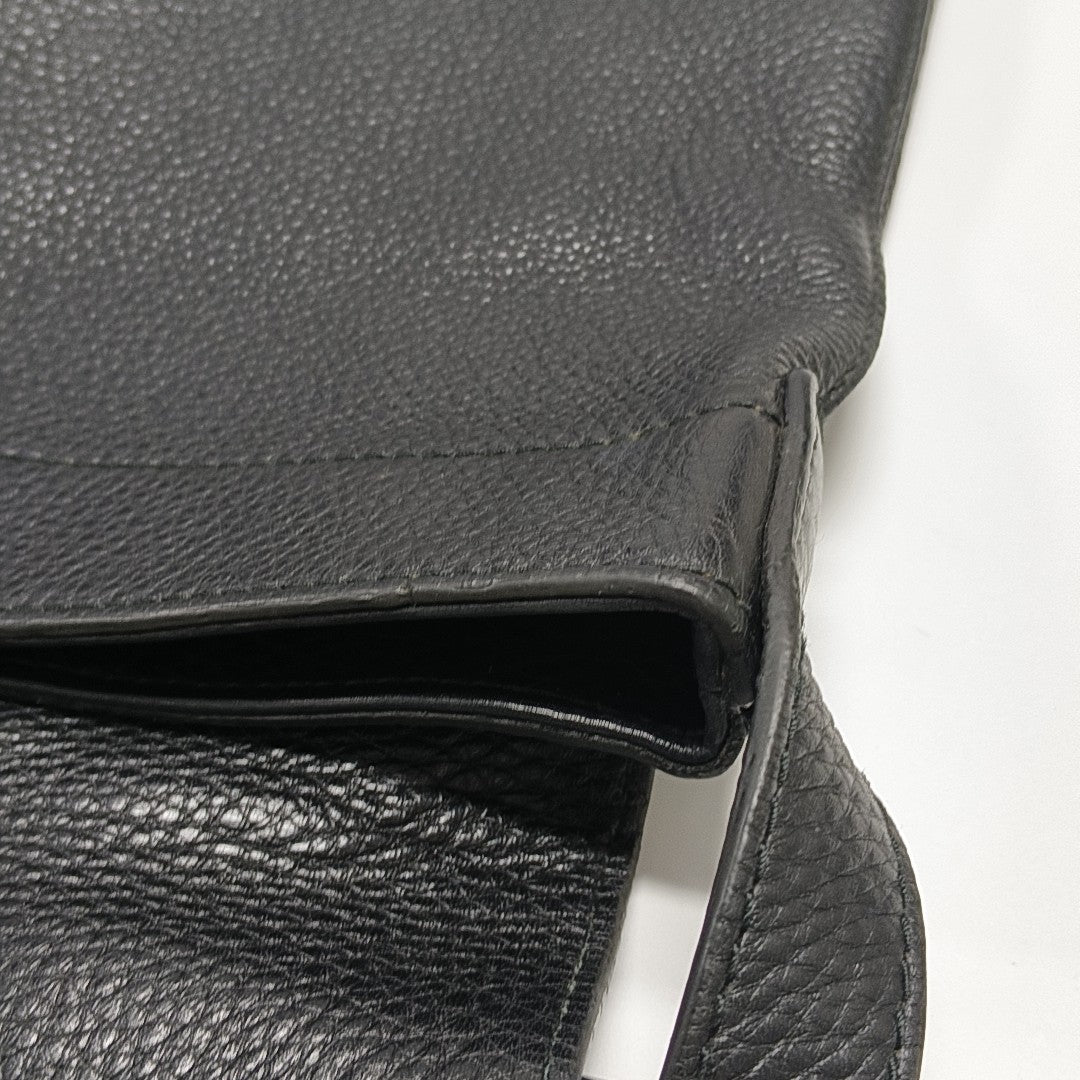 Calfskin Shoulder Bag Black