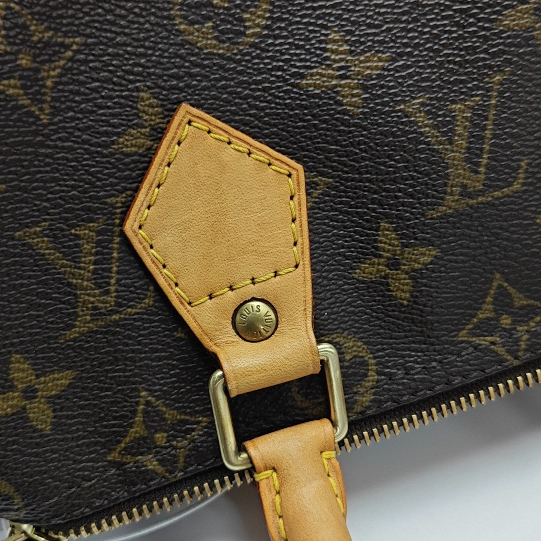 SPEEDY 25 Monogram Coated Canvas Brown
