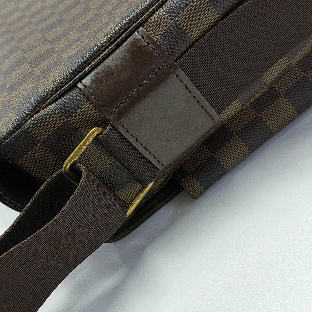 BROADWAY Damier Ebene Coated Canvas Brown
