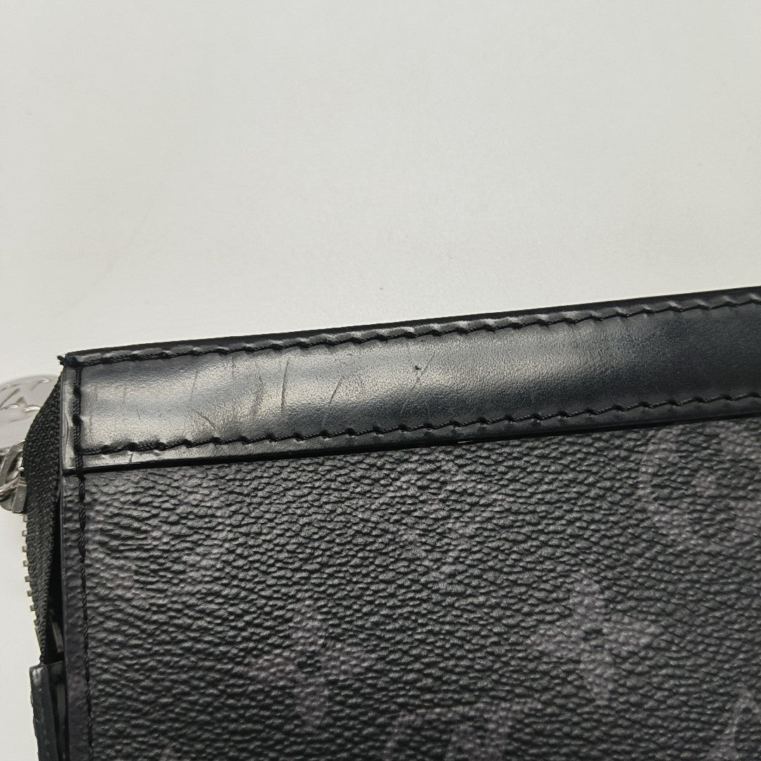 Pochette Voyag MM Monogram Coated Canvas Black