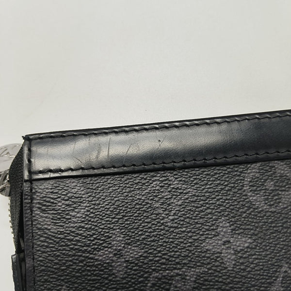 Pochette Voyag MM Monogram Coated Canvas Black