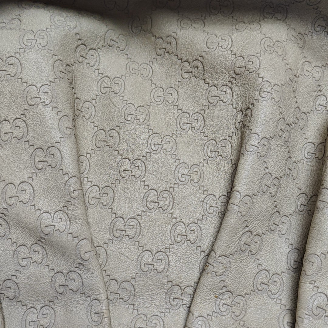 Sukey Monogram Calfskin Beige