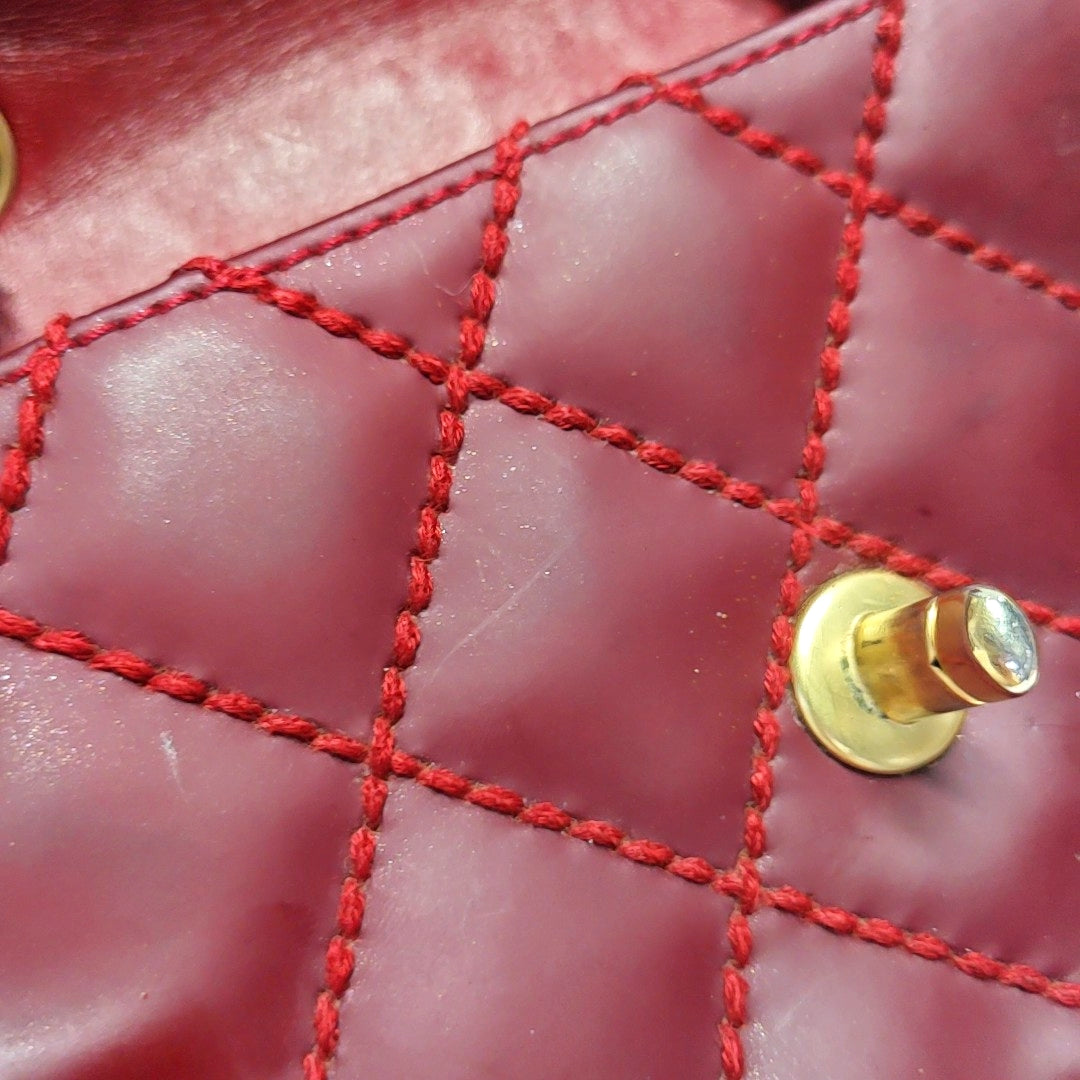 Quilted Calfskin Red