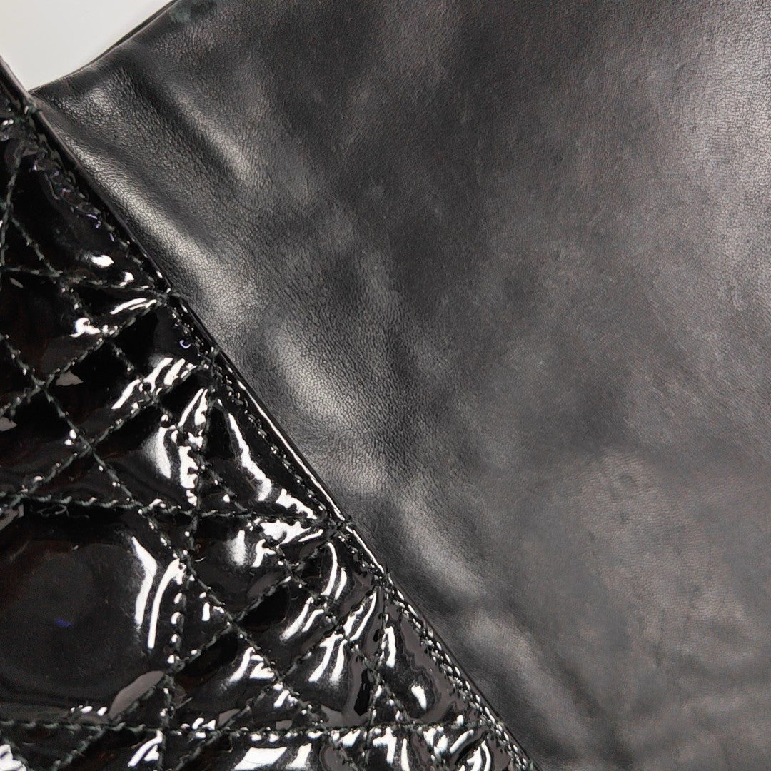 Lady Dior Small Cannage Patent Leather Black