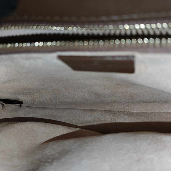 Horsebit 1955 Medium Monogram Coated Canvas Beige