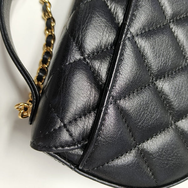 23A HOBO Quilted Calfskin Black