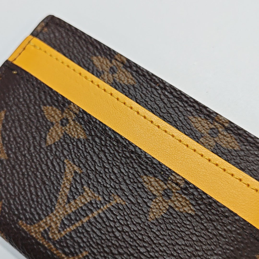 Monogram Coated Canvas Card Holder Brown