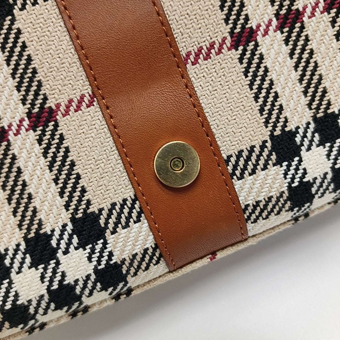 Fabric Crossbody Bag Beige