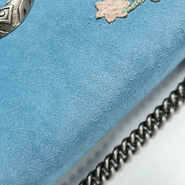 Authenticated pre-owned  Dionysus Suede Blue - Shoulder Bag at Looply