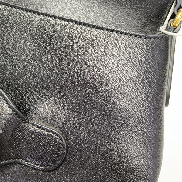 Calfskin Shoulder Bag Small Black