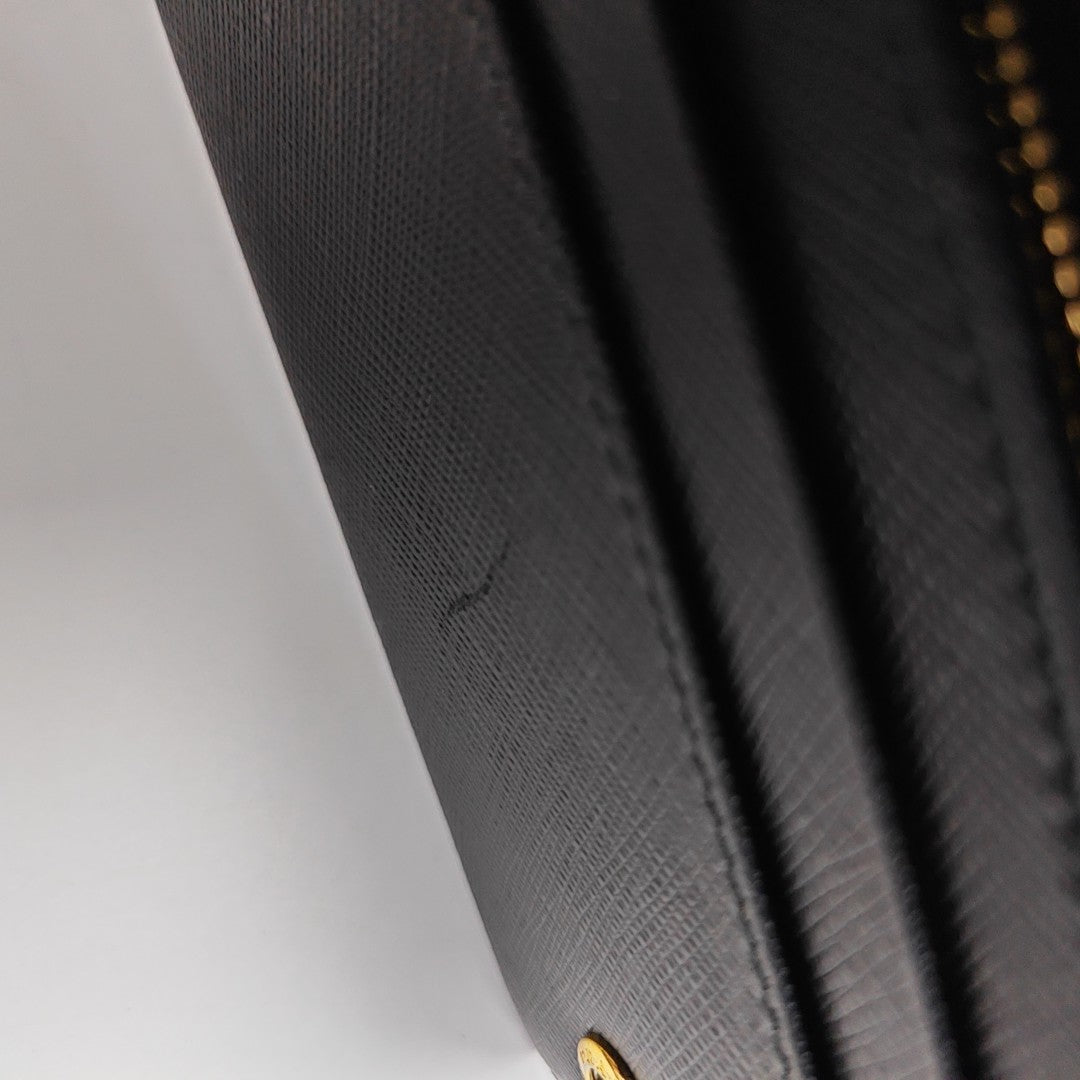 Fold Wallet Calfskin Black Wallet