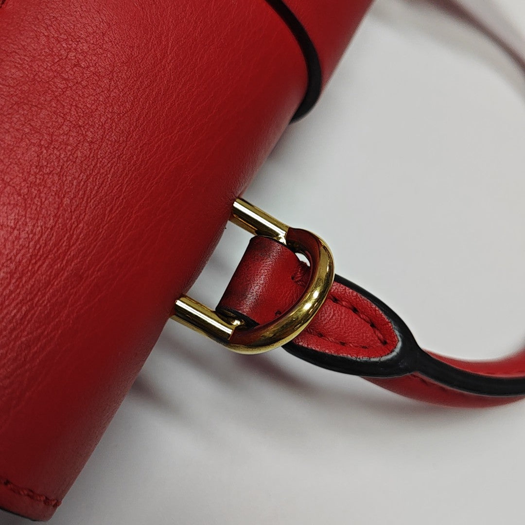 LOCKY BB Monogram Coated Canvas Red