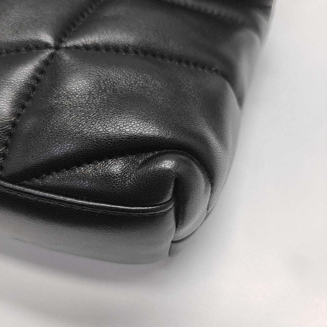 PUFFER Mini Chevron Lambskin Black