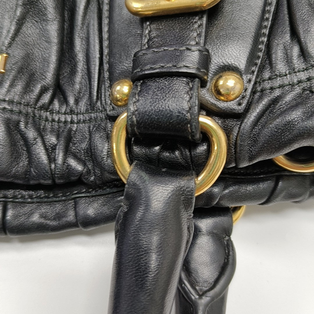 Gaufre Quilted Lambskin Black